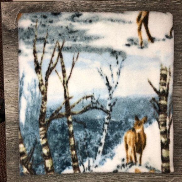 Deer Stag Fleece Neck Gaiter: Outdoors Hunter Scarf Warmer - Picture 2 of 10